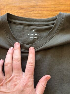 Everlane Olive Crewneck Organic Cotton Tee